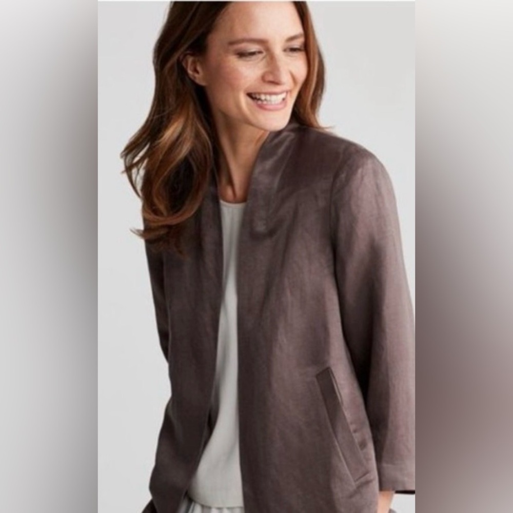 Eileen Fisher Silk & Linen Jacket